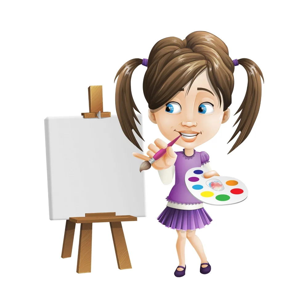 Emily, illustrated character from the Emily & Aiden books
